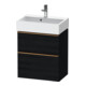 Duravit Meuble sous-lavabo D-Neo Compact 58,4x37,2 cm, 1 porte, 1 tiroir, blanc brillant/œuf-1