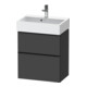 Duravit Meuble sous-lavabo D-Neo Compact 58,4x37,2 cm, 1 porte, 1 tiroir, blanc/Grap ma-1