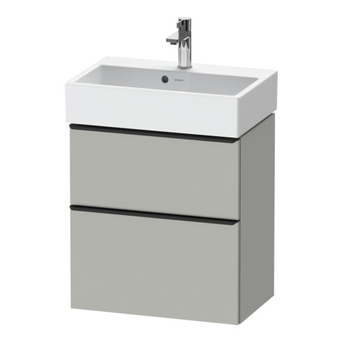 Duravit Meuble sous-lavabo D-Neo Compact 58,4x37,2 cm, 1 porte, 1 tiroir, blanc/gris mat