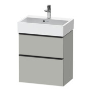 Duravit Meuble sous-lavabo D-Neo Compact 58,4x37,2 cm, 1 porte, 1 tiroir, blanc/gris mat-1