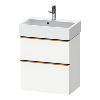 Duravit Meuble sous-lavabo D-Neo Compact 58,4x37,2 cm, 1 porte, 1 tiroir, blanc/gris mat