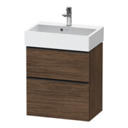 Duravit Meuble sous-lavabo D-Neo Compact 58,4x37,2 cm, 1 porte, 1 tiroir, blanc/noisette foncé