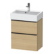 Duravit Meuble sous-lavabo D-Neo Compact 58,4x37,2 cm, 1 porte, 1 tiroir, blanc/oeuf nacré-1