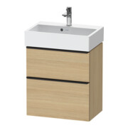 Duravit Meuble sous-lavabo D-Neo Compact 58,4x37,2 cm, 1 porte, 1 tiroir, blanc/oeuf nacré