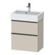 Duravit Meuble sous lavabo D-Neo Compact 58,4x37,2 cm, 1 porte, 1 tiroir, blanc/taupe mat-1
