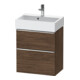 Duravit Meuble sous lavabo D-Neo Compact 58,4x37,2 cm, 1 porte, 1 tiroir, ch/nb foncé-1