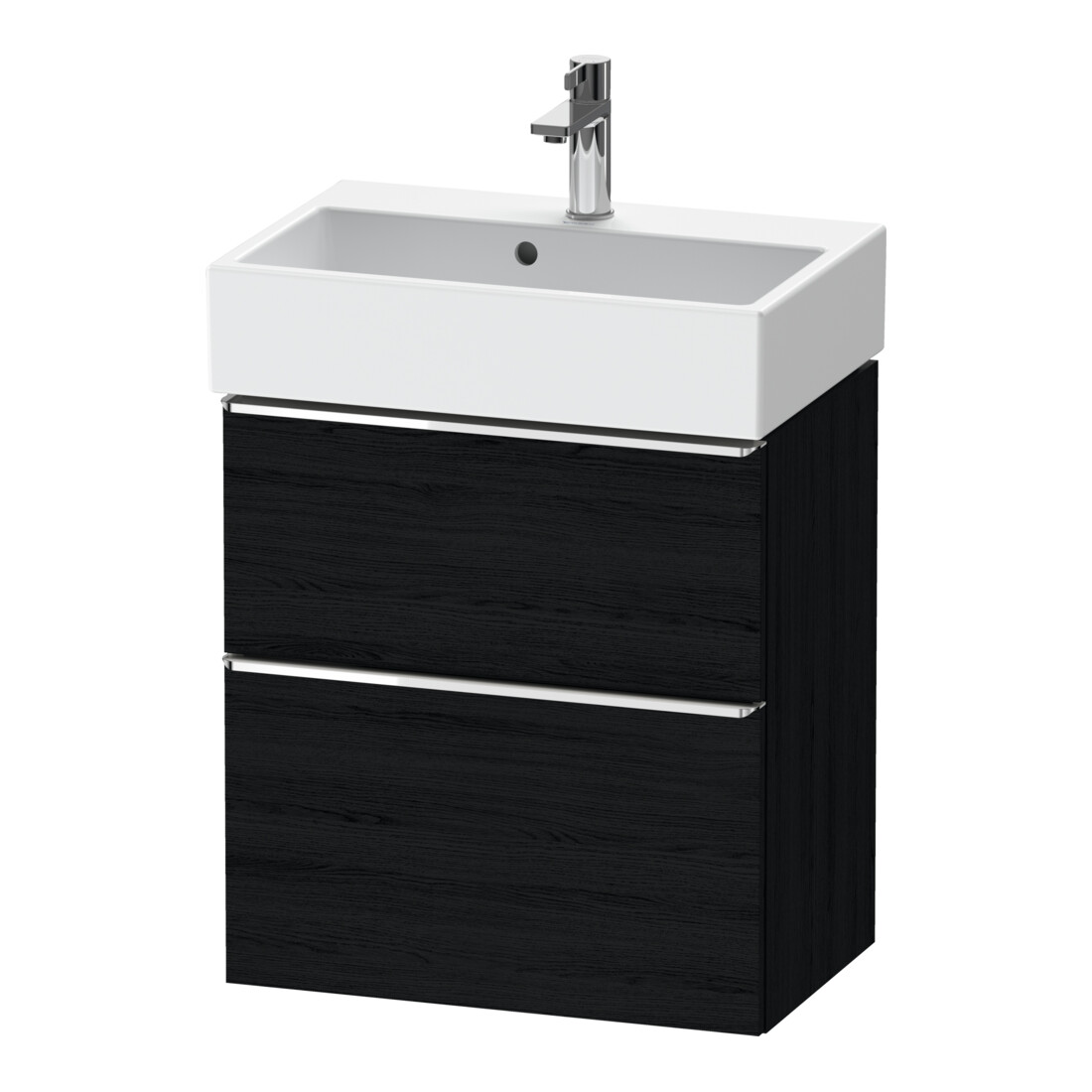 Duravit Meuble sous lavabo D-Neo Compact 58,4x37,2 cm, 1 porte, 1 tiroir, chr/chêne noir