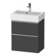 Duravit Meuble sous-lavabo D-Neo Compact 58,4x37,2 cm, 1 porte, 1 tiroir, chr/Grap ma-1