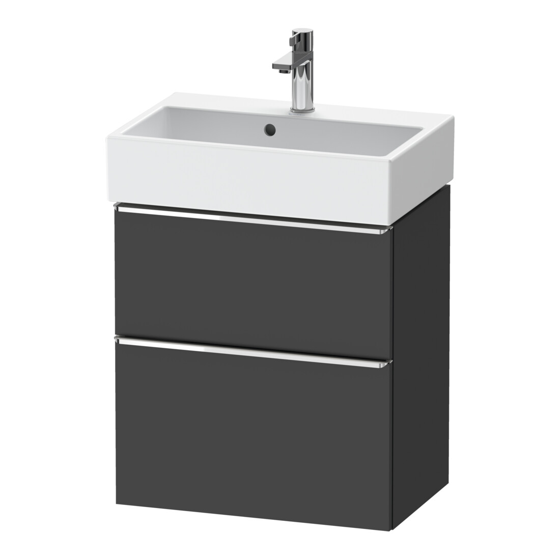 Duravit Meuble sous-lavabo D-Neo Compact 58,4x37,2 cm, 1 porte, 1 tiroir, chr/Grap ma
