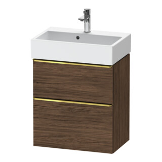 Duravit Meuble sous-lavabo D-Neo Compact 58,4x37,2 cm, 1 porte, 1 tiroir, gris poli/nuance foncée