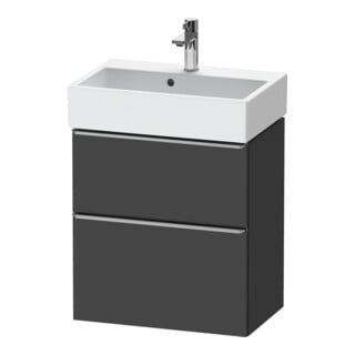 Duravit Meuble sous-lavabo D-Neo Compact 58,4x37,2 cm, 1 tiroir, 1 porte, gris mat