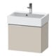 Duravit Meuble sous-lavabo D-Neo Compact 58,4x37,2x44cm, 1 tiroir, suspendu, chr/taupe-1