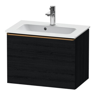 Duravit Meuble sous-lavabo D-Neo Compact 61x37,2, chêne noir, 1 tiroir, suspendu