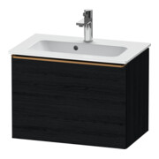 Duravit Meuble sous-lavabo D-Neo Compact 61x37,2, chêne noir, 1 tiroir, suspendu