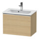 Duravit Meuble sous-lavabo D-Neo Compact 61x37,2, chr/chêne naturel, 1 tiroir, suspendu-1
