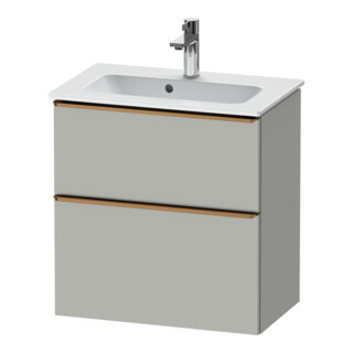 Duravit Meuble sous-lavabo D-Neo Compact 61x37,2 cm, blanc/gris, 1 porte, 1 tiroir, suspendu