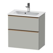 Duravit Meuble sous-lavabo D-Neo Compact 61x37,2 cm, blanc/gris, 1 porte, 1 tiroir, suspendu
