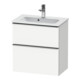 Duravit Meuble sous-lavabo D-Neo Compact 61x37,2 cm, blanc/gris, 1 porte, 1 tiroir, suspendu-1