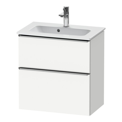 Duravit Meuble sous-lavabo D-Neo Compact 61x37,2 cm, blanc/gris, 1 porte, 1 tiroir, suspendu
