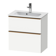 Duravit Meuble sous-lavabo D-Neo Compact 61x37,2 cm, blanc/gris, 1 porte, 1 tiroir, suspendu