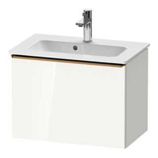 Duravit Meuble sous-lavabo D-Neo Compact 61x37,2 cm, bronze brillant/blanc, 1 tiroir, suspendu