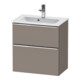 Duravit Meuble sous-lavabo D-Neo Compact 61x37,2 cm, chêne/blanc, 1 porte, 1 tiroir, suspendu-1