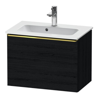 Duravit Meuble sous-lavabo D-Neo Compact 61x37,2 cm, chêne noir, 1 tiroir, suspendu