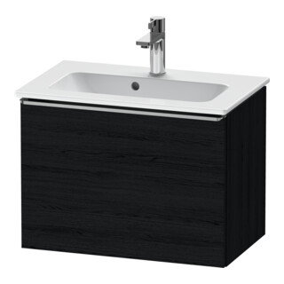 Duravit Meuble sous lavabo D-Neo Compact 61x37,2 cm, chêne noir, 1 tiroir, suspendu