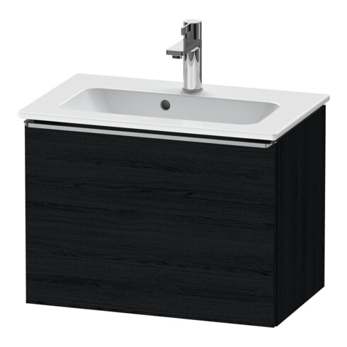 Duravit Meuble sous lavabo D-Neo Compact 61x37,2 cm, chêne noir, 1 tiroir, suspendu