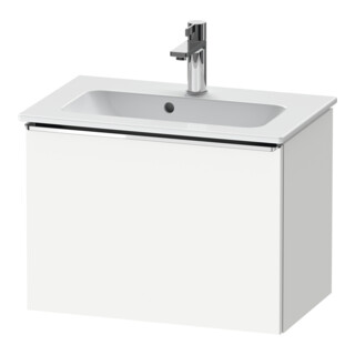 Duravit Meuble sous-lavabo D-Neo Compact 61x37,2 cm, chr/blc, 1 tiroir, suspendu