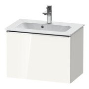Duravit Meuble sous-lavabo D-Neo Compact 61x37,2 cm, chr/blc hgl, 1 tiroir, suspendu-1