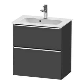 Duravit Meuble sous-lavabo D-Neo Compact 61x37,2 cm, chr/gris, 1 porte, 1 tiroir, suspendu