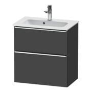 Duravit Meuble sous-lavabo D-Neo Compact 61x37,2 cm, chr/gris, 1 porte, 1 tiroir, suspendu