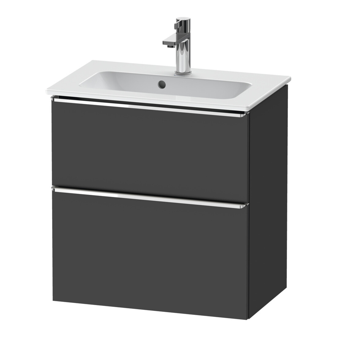 Duravit Meuble sous-lavabo D-Neo Compact 61x37,2 cm, chr/gris, 1 porte, 1 tiroir, suspendu