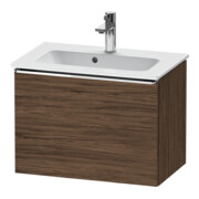Duravit Meuble sous lavabo D-Neo Compact 61x37,2 cm, chr/noisette foncé, 1 tiroir, suspendu