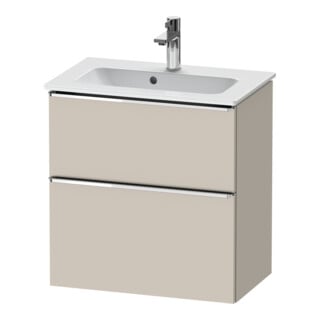 Duravit Meuble sous lavabo D-Neo Compact 61x37,2 cm, chr/taupe, 1 porte, 1 tiroir, suspendu