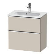 Duravit Meuble sous lavabo D-Neo Compact 61x37,2 cm, chr/taupe, 1 porte, 1 tiroir, suspendu