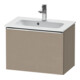Duravit Meuble sous-lavabo D-Neo Compact 61x37,2 cm, chrome/lin, 1 tiroir, suspendu-1