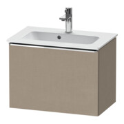 Duravit Meuble sous-lavabo D-Neo Compact 61x37,2 cm, chrome/lin, 1 tiroir, suspendu