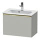 Duravit Meuble sous-lavabo D-Neo Compact 61x37,2 cm, doré poli/gris mat, 1 tiroir, suspendu-1