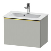 Duravit Meuble sous-lavabo D-Neo Compact 61x37,2 cm, doré poli/gris mat, 1 tiroir, suspendu