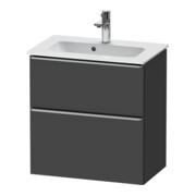 Duravit Meuble sous-lavabo D-Neo Compact 61x37,2 cm, ES blanc/gris m, 1 porte, 1 tiroir, wd