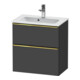 Duravit Meuble sous lavabo D-Neo Compact 61x37,2 cm, gris, 1 porte, 1 tiroir, suspendu-1
