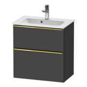 Duravit Meuble sous lavabo D-Neo Compact 61x37,2 cm, gris, 1 porte, 1 tiroir, suspendu