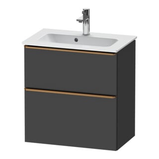 Duravit Meuble sous lavabo D-Neo Compact 61x37,2 cm, gris, 1 porte, 1 tiroir, suspendu
