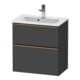 Duravit Meuble sous lavabo D-Neo Compact 61x37,2 cm, gris, 1 porte, 1 tiroir, suspendu-1