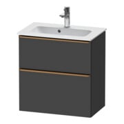 Duravit Meuble sous lavabo D-Neo Compact 61x37,2 cm, gris, 1 porte, 1 tiroir, suspendu
