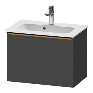 Duravit Meuble sous lavabo D-Neo Compact 61x37,2 cm, gris, 1 tiroir, suspendu