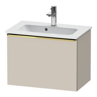 Duravit Meuble sous-lavabo D-Neo Compact 61x37,2 cm, gris pol/Taupe, 1 tiroir, suspendu