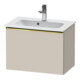 Duravit Meuble sous-lavabo D-Neo Compact 61x37,2 cm, gris pol/Taupe, 1 tiroir, suspendu-1